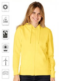 OT83Z: Ladies Organic FAIRTRADE Zip Hoodie